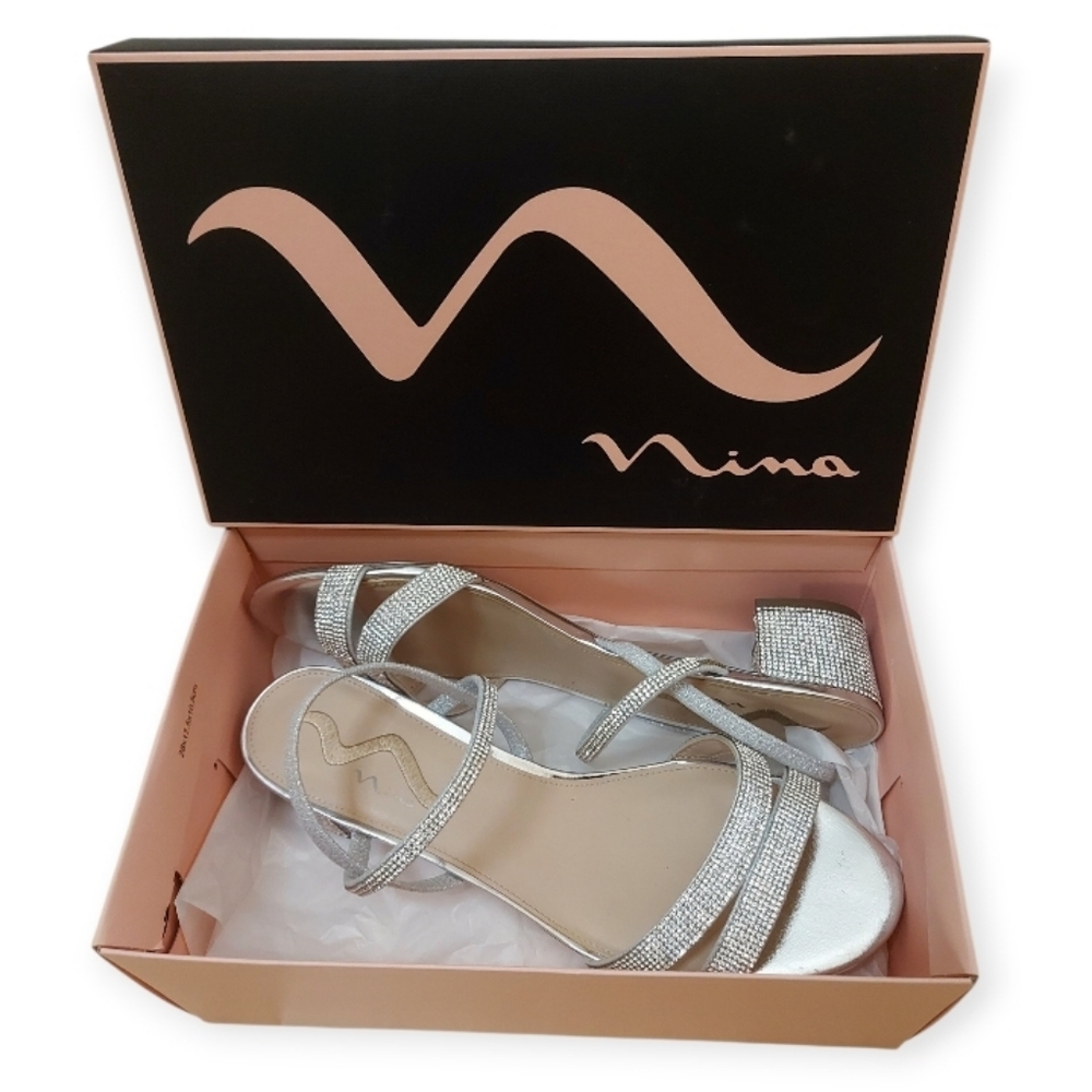 Nina Giannis Rhinestone Bling Sandals